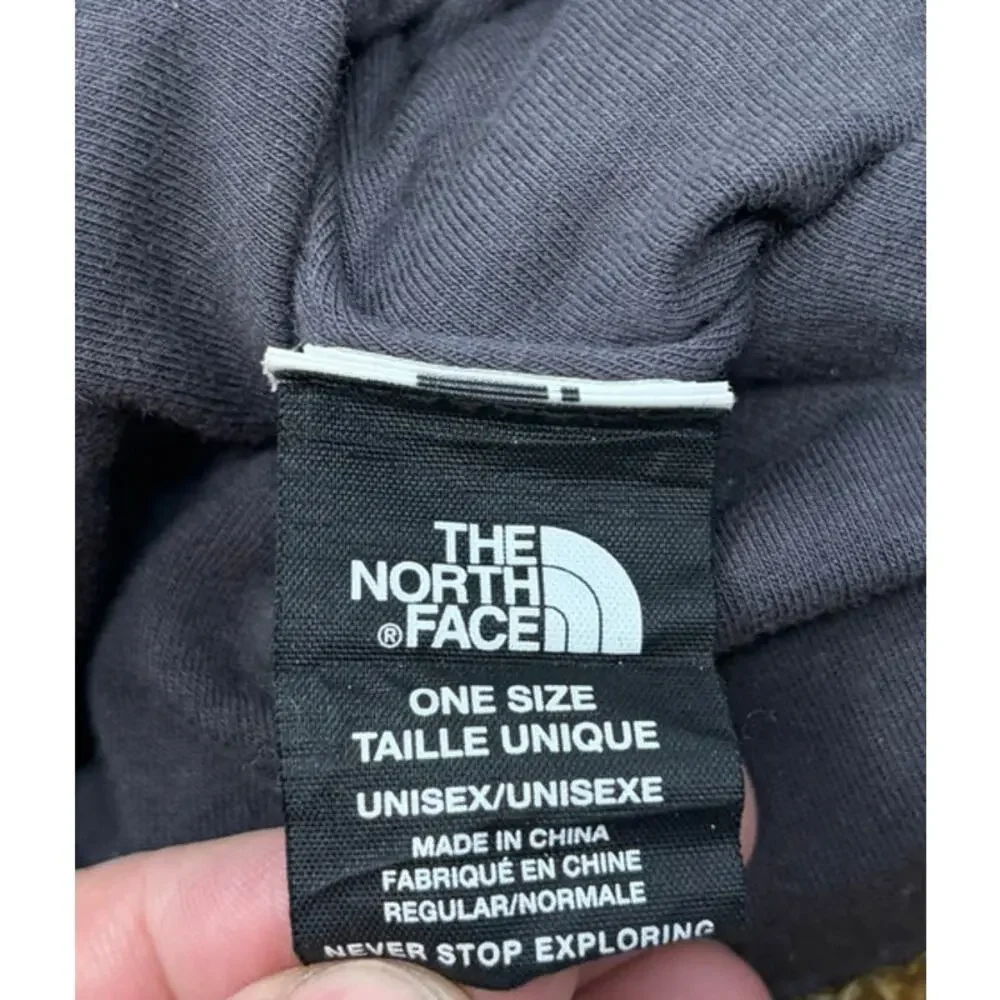 The North Face ribbed beanie hat brown tan lined unisex one size